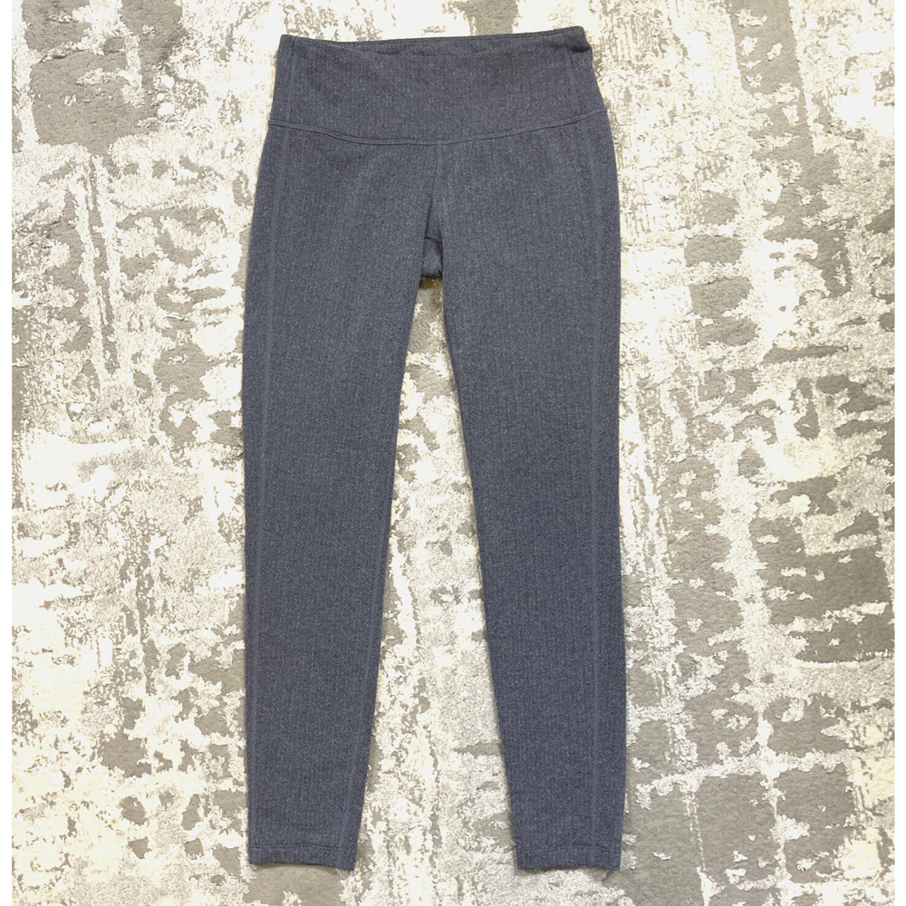 Athleta Women's Herringbone Chaturanga Leggings in Blue Size Small